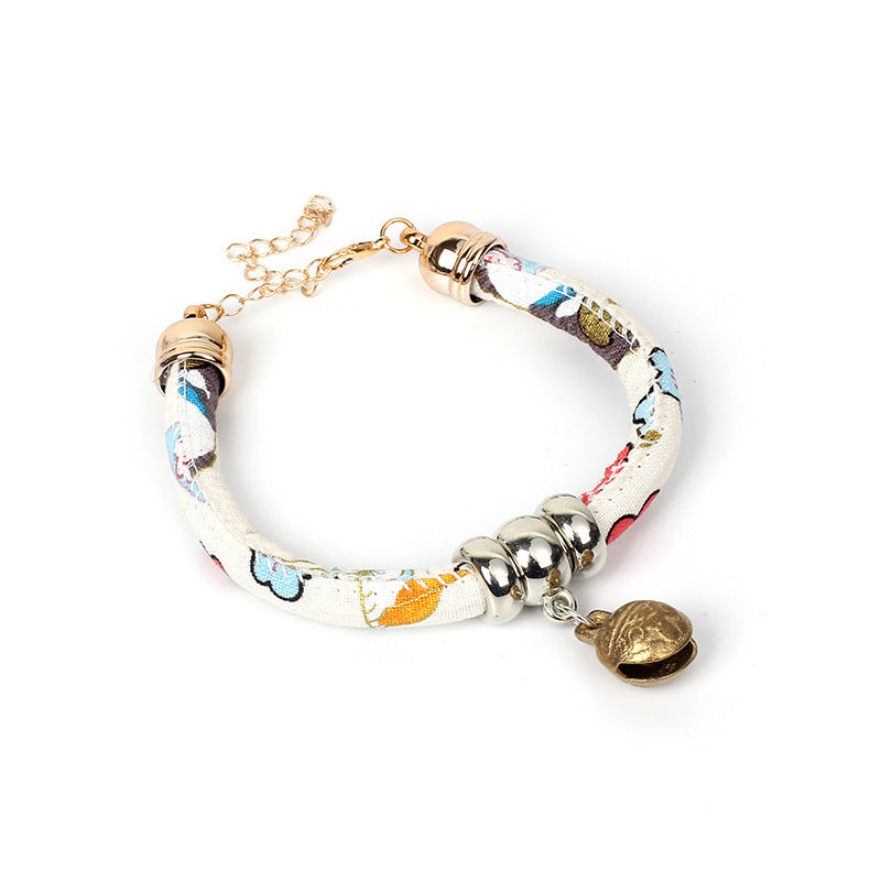 JMT-832458 Adjustable PU Dog Collar with Bell - Available in White and Red, Sizes XS to L