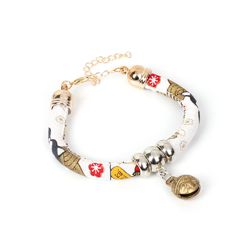 JMT-832458 Adjustable PU Dog Collar with Bell - Available in White and Red, Sizes XS to L