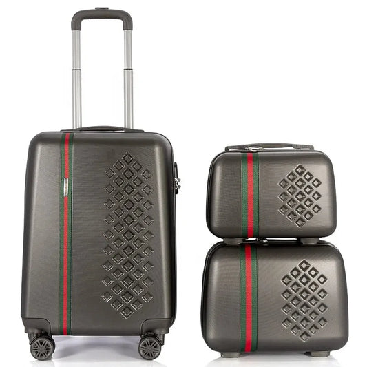 JMT-832522 Ladies Cosmetic Case Trolley Bag Luggage Set – 3 Pieces Travel Essentials
