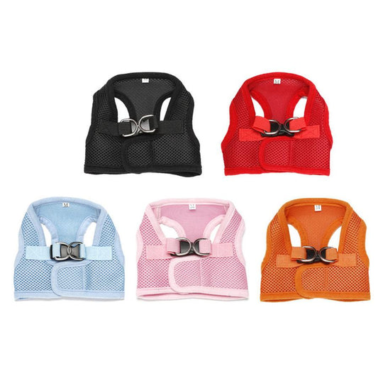 JMT-832586 Breathable Mesh Dog Vest Harness with Retractable Traction Rope and Safety Handle