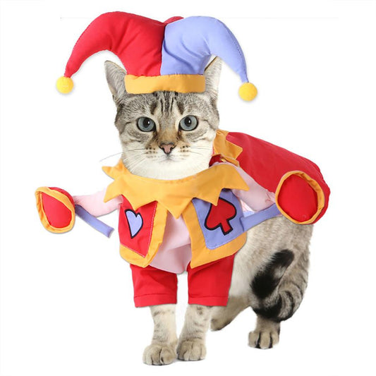 JMT-832714 Magician Cat Transformation Costume with Cape and Hat for Pets