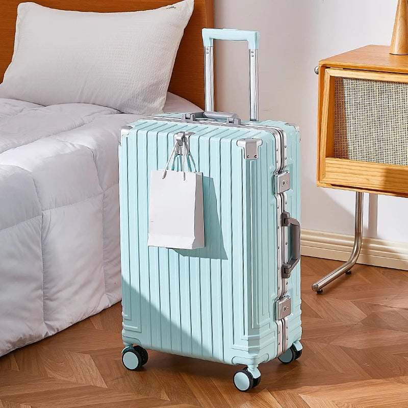 JMT-832842 Durable 4-Wheel Soft Shell Travel Luggage Set with Carry-On Trolley Suitcase