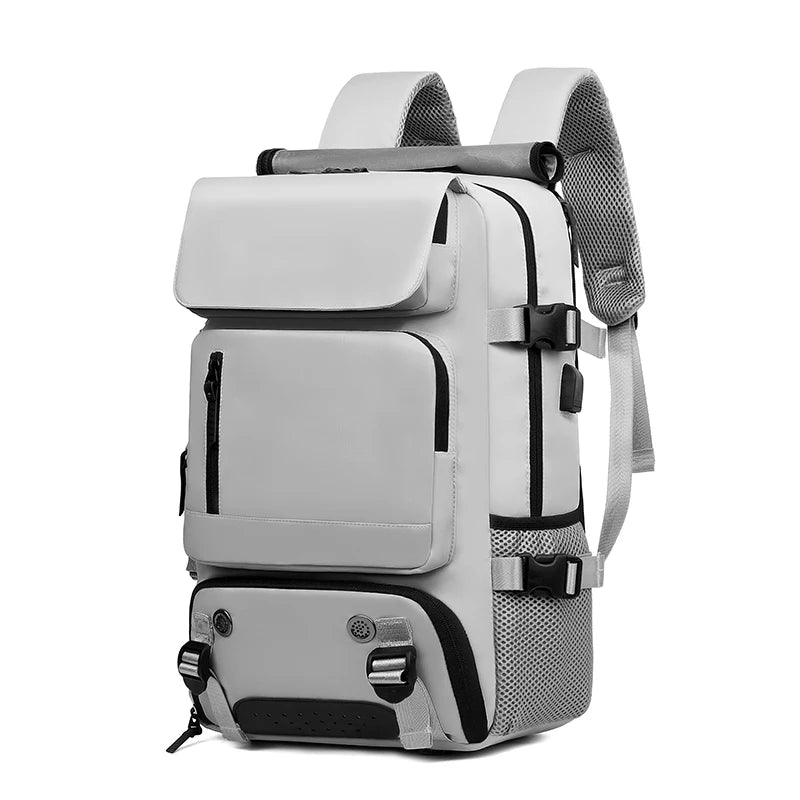 JMT-832970 Waterproof 17 Inch Nylon Laptop Backpack with Shoe Compartment and USB Port