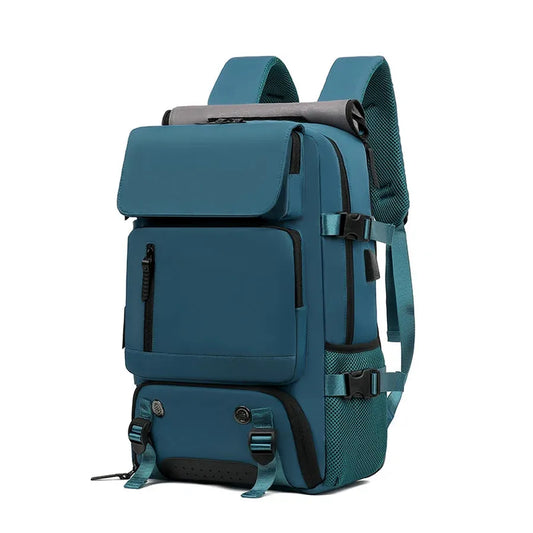 JMT-832970 Waterproof 17 Inch Nylon Laptop Backpack with Shoe Compartment and USB Port