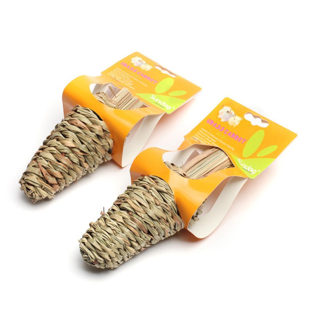 JMT-833098 Natural Grass Molar Chew Toy for Small Pets - Ideal for Rabbits, Guinea Pigs, and Chinchillas