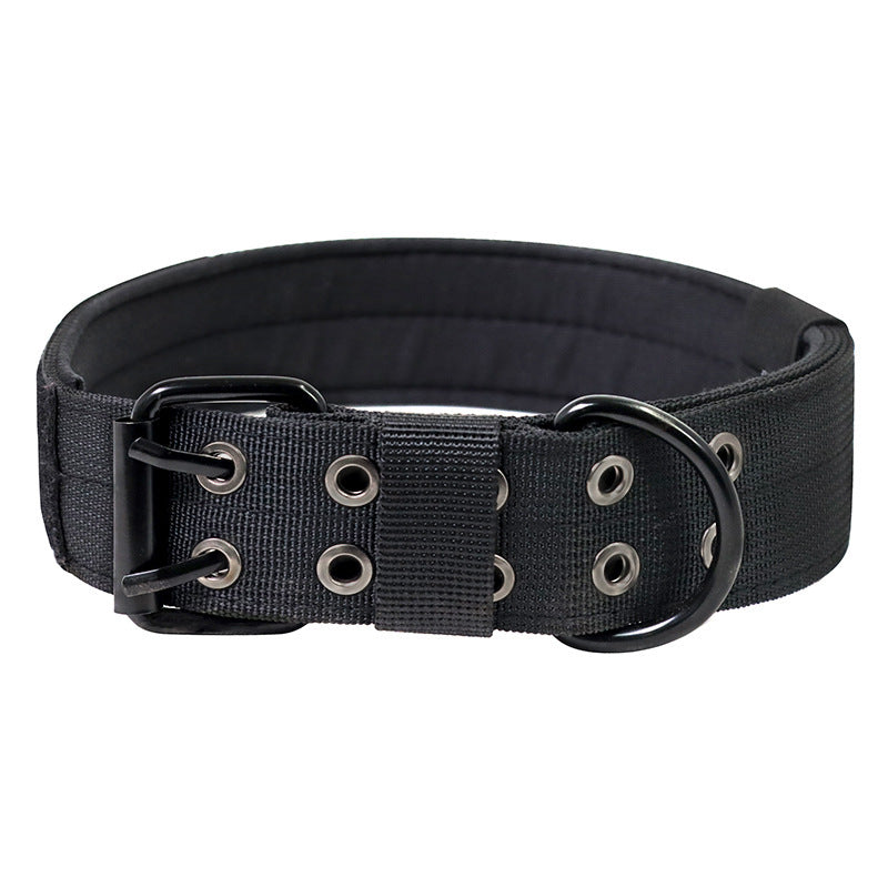 JMT-833610 Adjustable Military Dog Collar with Metal D Ring and Buckle for Medium to Large Dogs