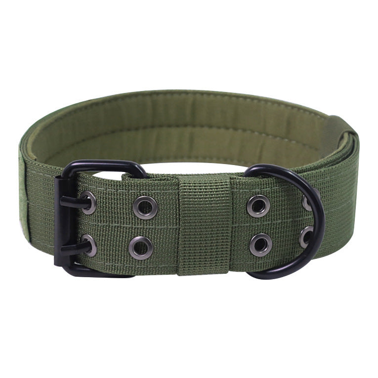 JMT-833610 Adjustable Military Dog Collar with Metal D Ring and Buckle for Medium to Large Dogs