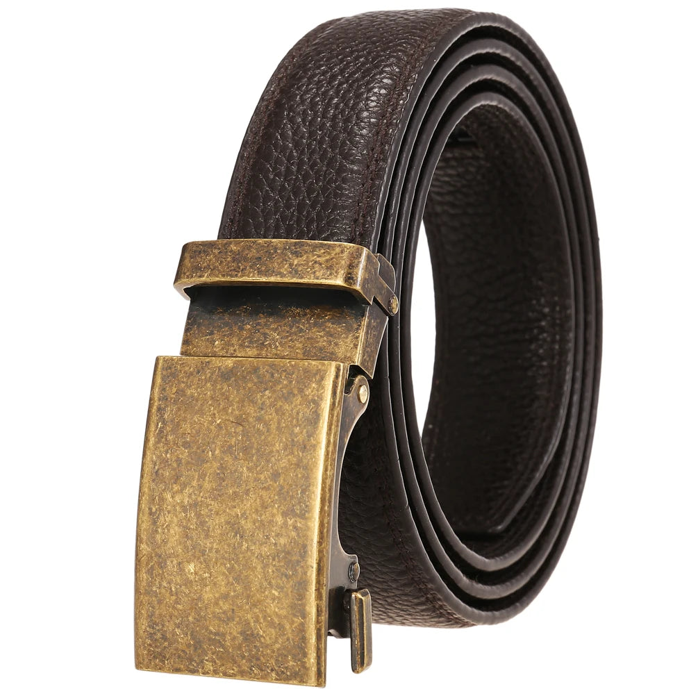 JMT-834698 Genuine Leather Colourful Automatic Buckle Belt - Model LY33-21600-5