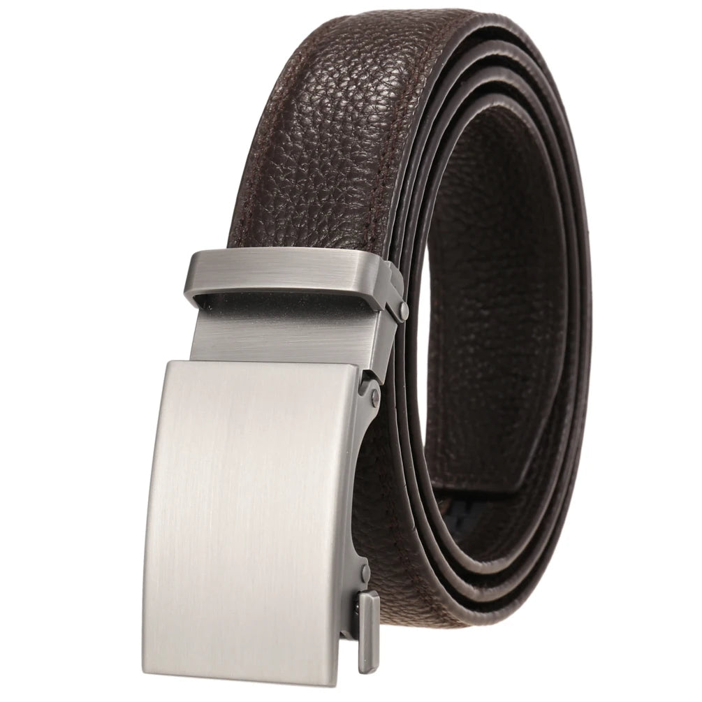 JMT-834698 Genuine Leather Colourful Automatic Buckle Belt - Model LY33-21600-5
