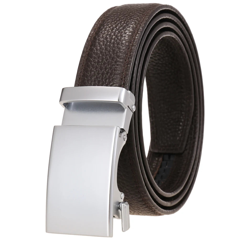 JMT-834698 Genuine Leather Colourful Automatic Buckle Belt - Model LY33-21600-5