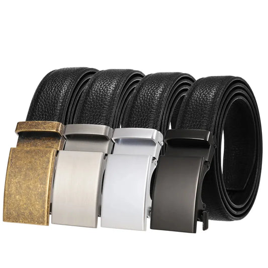 JMT-834698 Genuine Leather Colourful Automatic Buckle Belt - Model LY33-21600-5