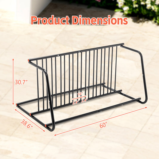 JMT-835018 Heavy-Duty Double-Sided Outdoor Bike Rack for Garage and Yard Storage - Easy Assembly, Holds 10 Bikes