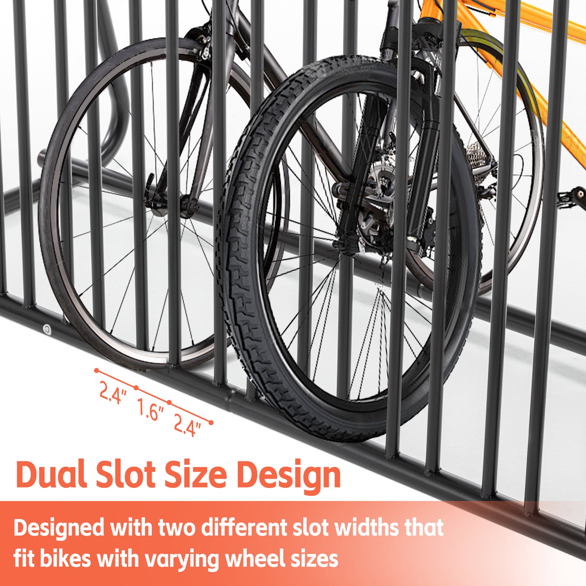 JMT-835018 Heavy-Duty Double-Sided Outdoor Bike Rack for Garage and Yard Storage - Easy Assembly, Holds 10 Bikes