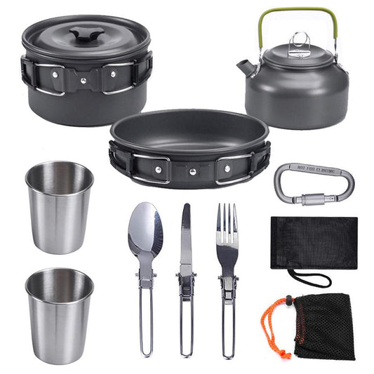 JMT-835146 Compact Outdoor Kettle Set for 2-3 Person Camping and Cooking
