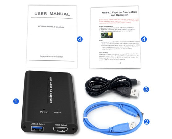 JMT-835274 4K HDMI to USB3.0 Video Capture Card for High-Definition Streaming and Recording