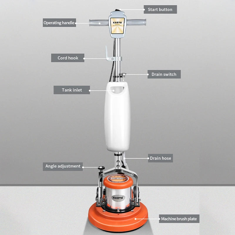 JMT-835722 13 Inch Floor Scrubber and Polishing Machine for Wood Waxing and Cleaning