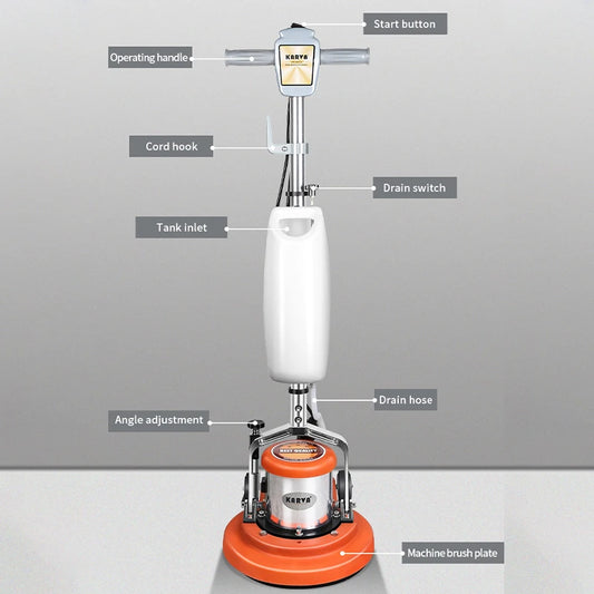 JMT-835722 13 Inch Floor Scrubber and Polishing Machine for Wood Waxing and Cleaning