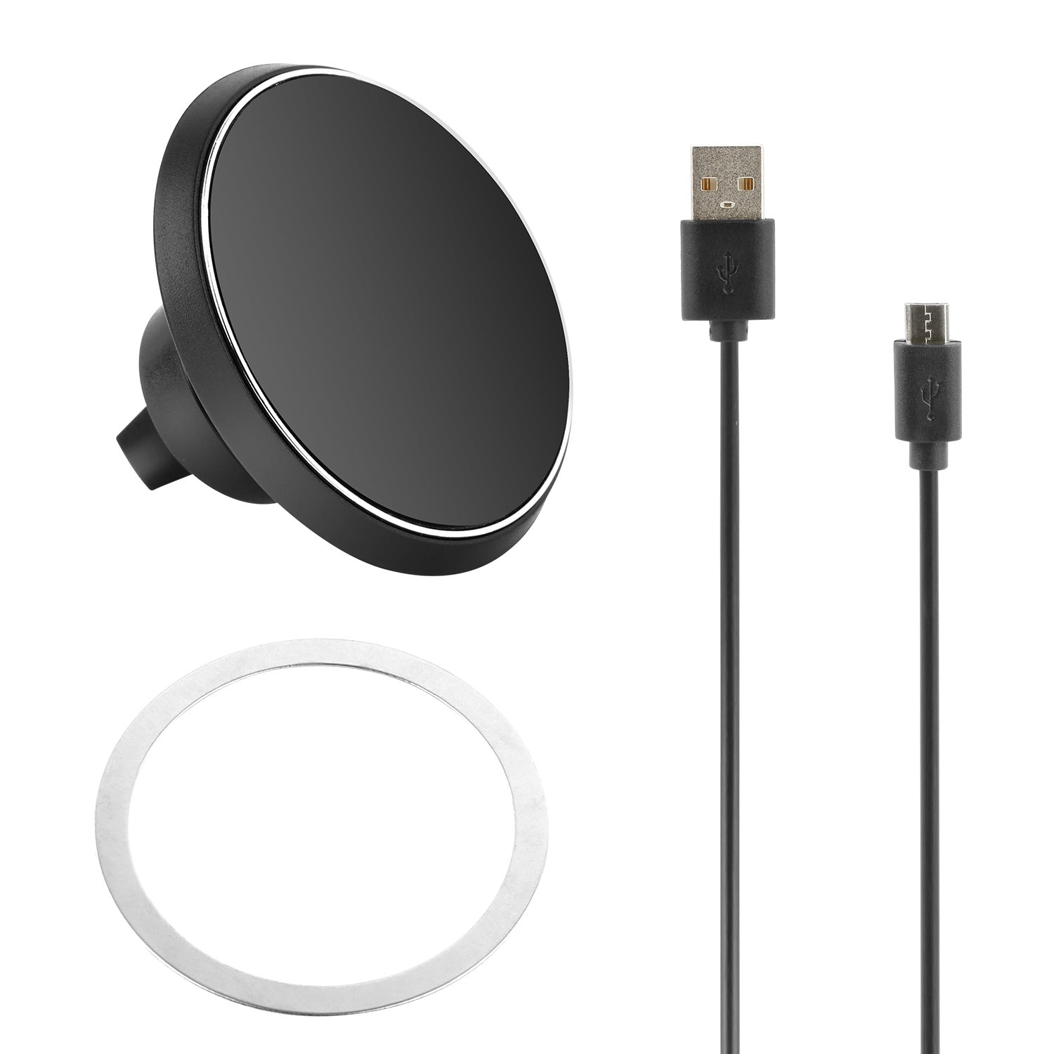 JMT-835786 Magnetic Qi Wireless Car Charger for iOS and Android Devices with 360° Rotation and Multi-Protection Features