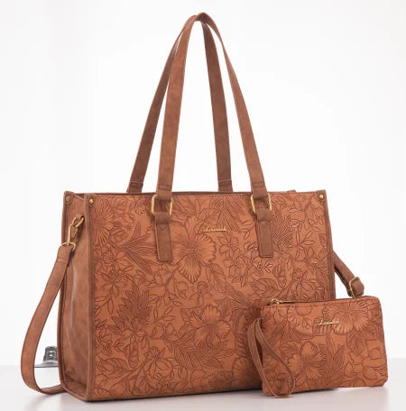 JMT-835978 Stylish Insulated Lunch Box and Laptop Handbag Set for Women - Waterproof Daily Use Shoulder Bags