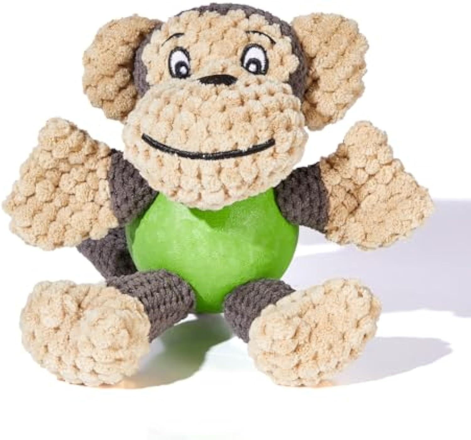 JMT-836234 Squeaky Plush Monkey Dog Toy for Small to Medium Dogs - Durable, Chew-Resistant, and Machine Washable
