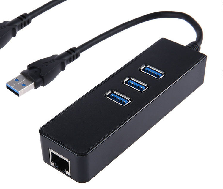 JMT-836362 USB 3.0 Gigabit Ethernet Hub with LED Indicators, Model xjx-qz3.0u, 10/100/1000 Mbps Transmission Rate