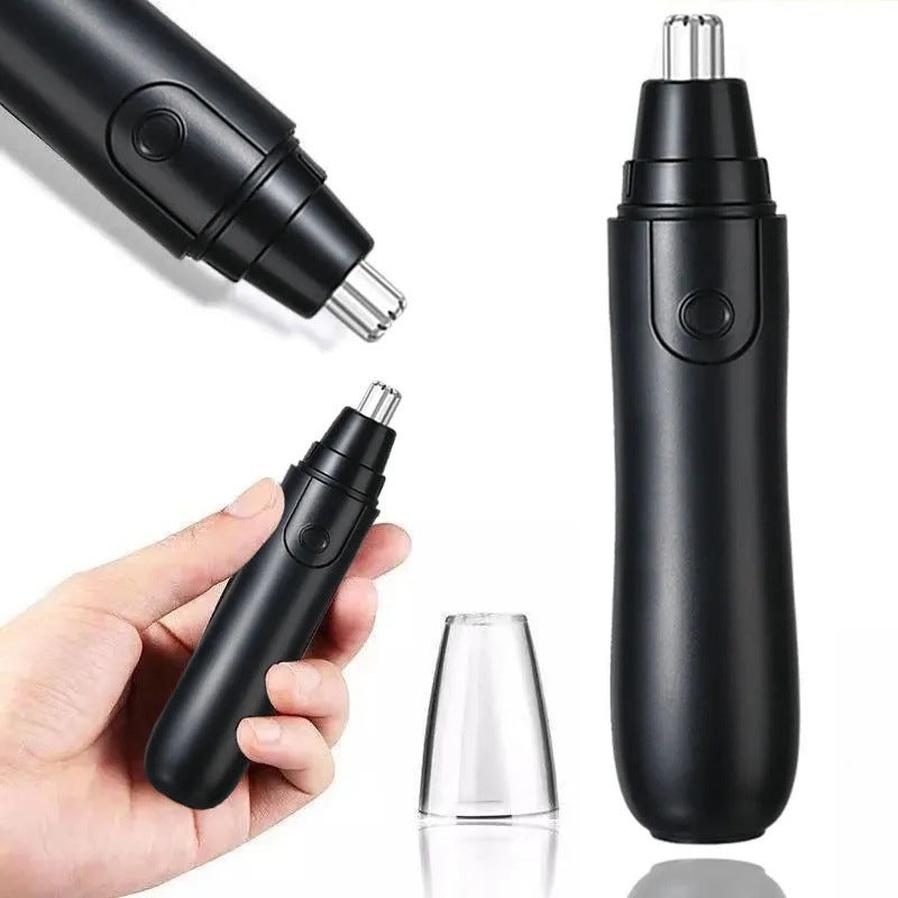 JMT-836490 Battery-Powered Black Nose Hair Trimmer with Removable Cutter Head for Easy Cleaning