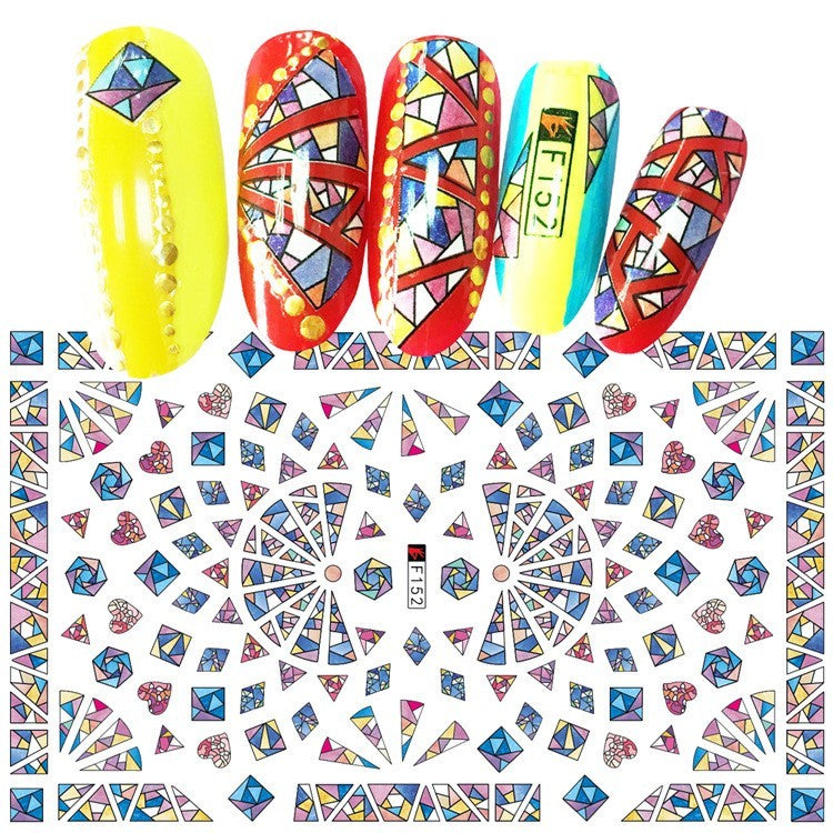 JMT-836554 Multicolor Adhesive Nail Decals - Three-Year Shelf Life Nail Stickers