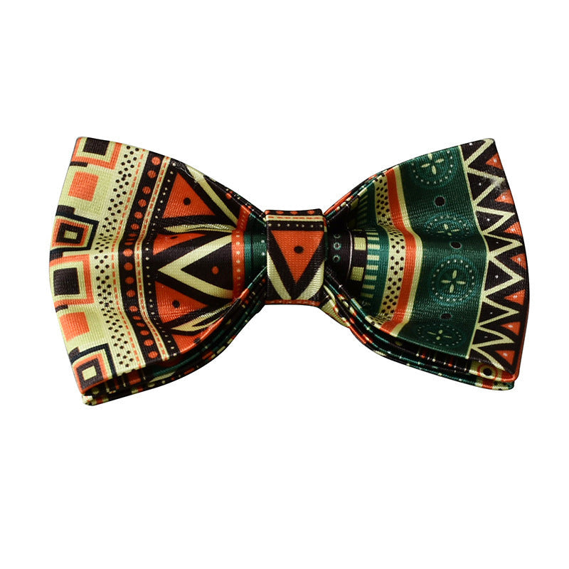 JMT-836746 Bohemian Style Green Checkered Dog Leash and Bowtie Set for All Breeds