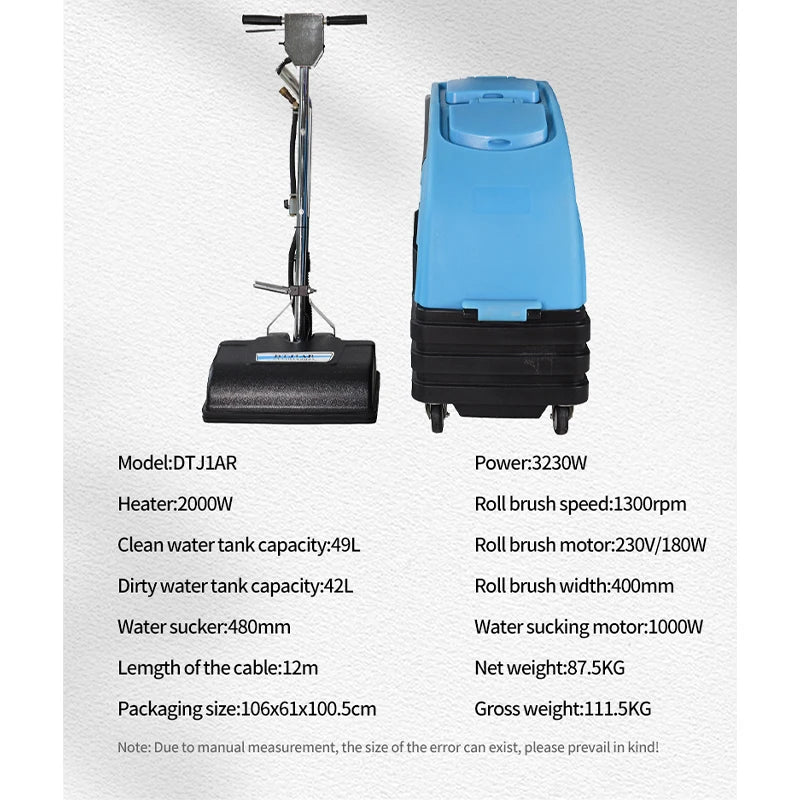 JMT-836874 Three-in-One Carpet Cleaning Machine with Cold and Hot Water, Integrated Washing and Suction System