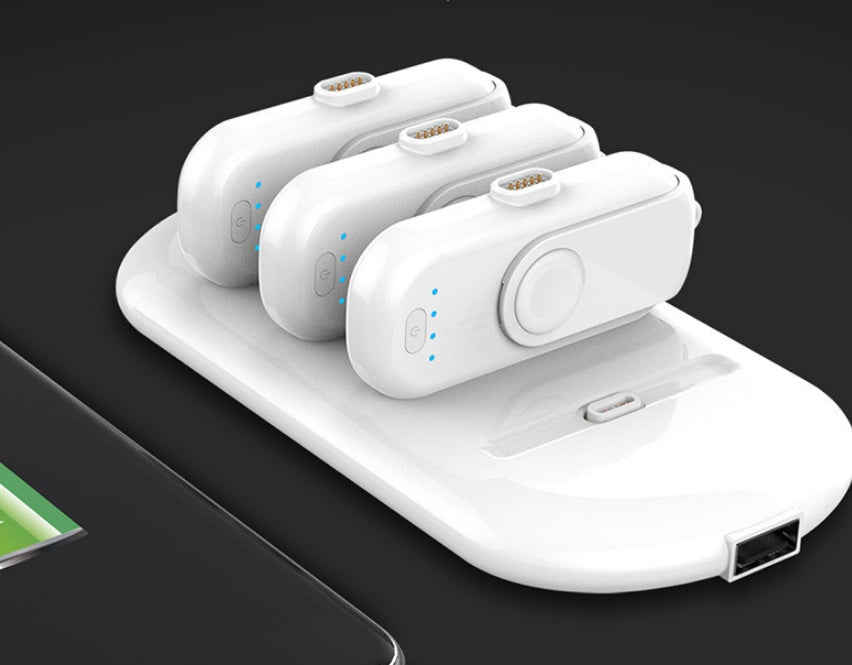 JMT-836938 Magnetic Power Bank with 5000mAh Capacity and 4 Mini Chargers for Mobile Devices