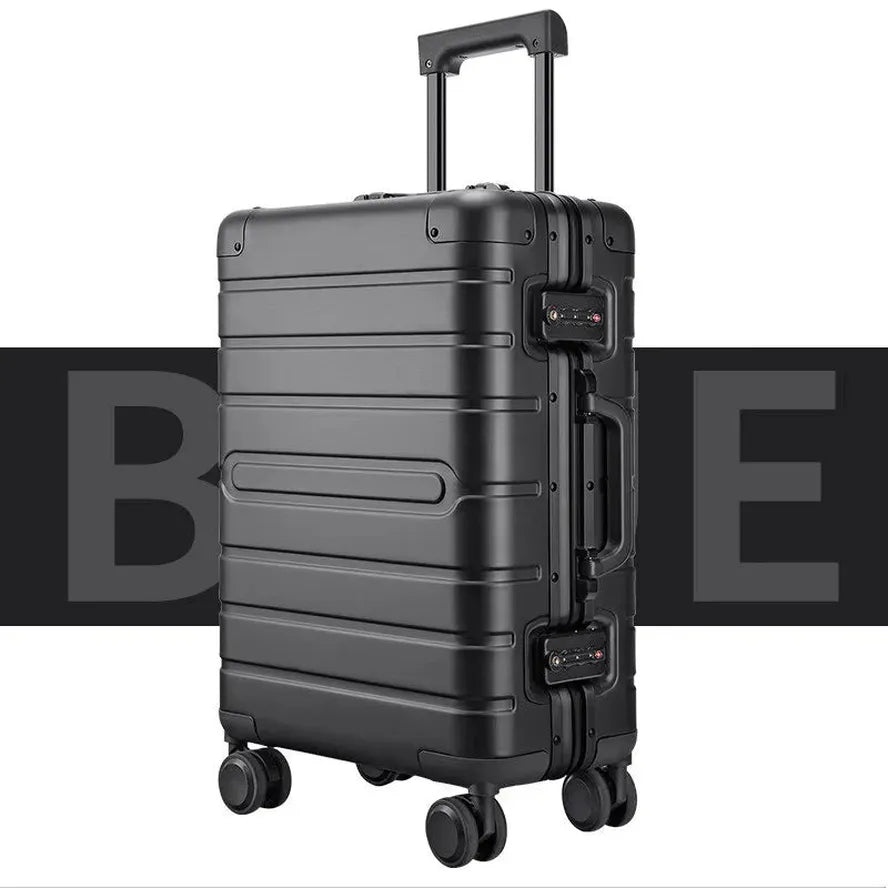 JMT-837514 20-inch Metal Suitcase Set with Universal Wheels – 3-piece Travel Luggage Bags