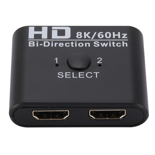 JMT-837578 8K 60Hz HDMI Bidirectional Switcher with 2 Inputs and 1 Output for Dual Monitor Setup