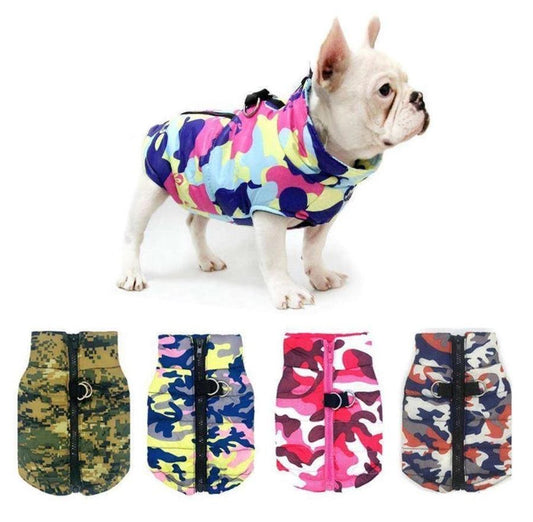 JMT-838026 Quilted Padded Jacket for Small and Medium Dogs - Warm Winter Coat in Various Colors and Sizes