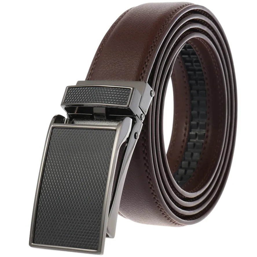 JMT-838154 Men's 30mm Alloy Buckle Leather Belt - Classic and Versatile Style