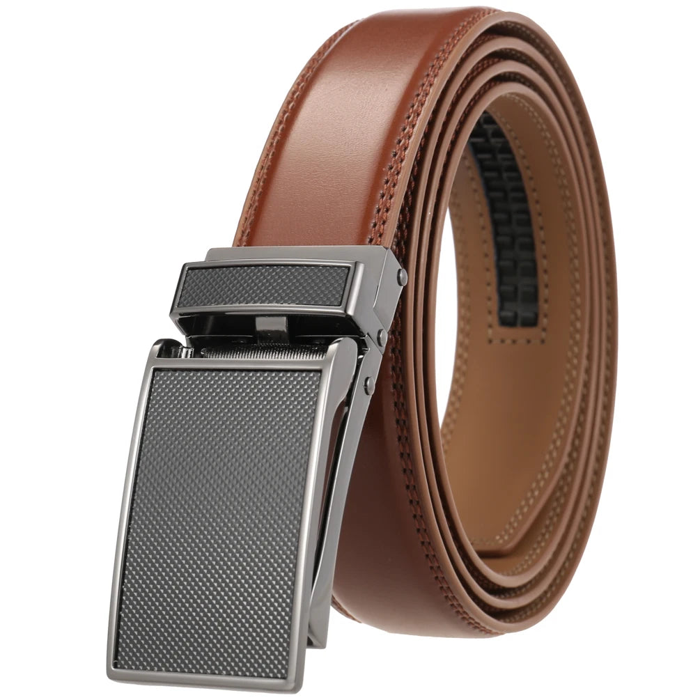 JMT-838154 Men's 30mm Alloy Buckle Leather Belt - Classic and Versatile Style