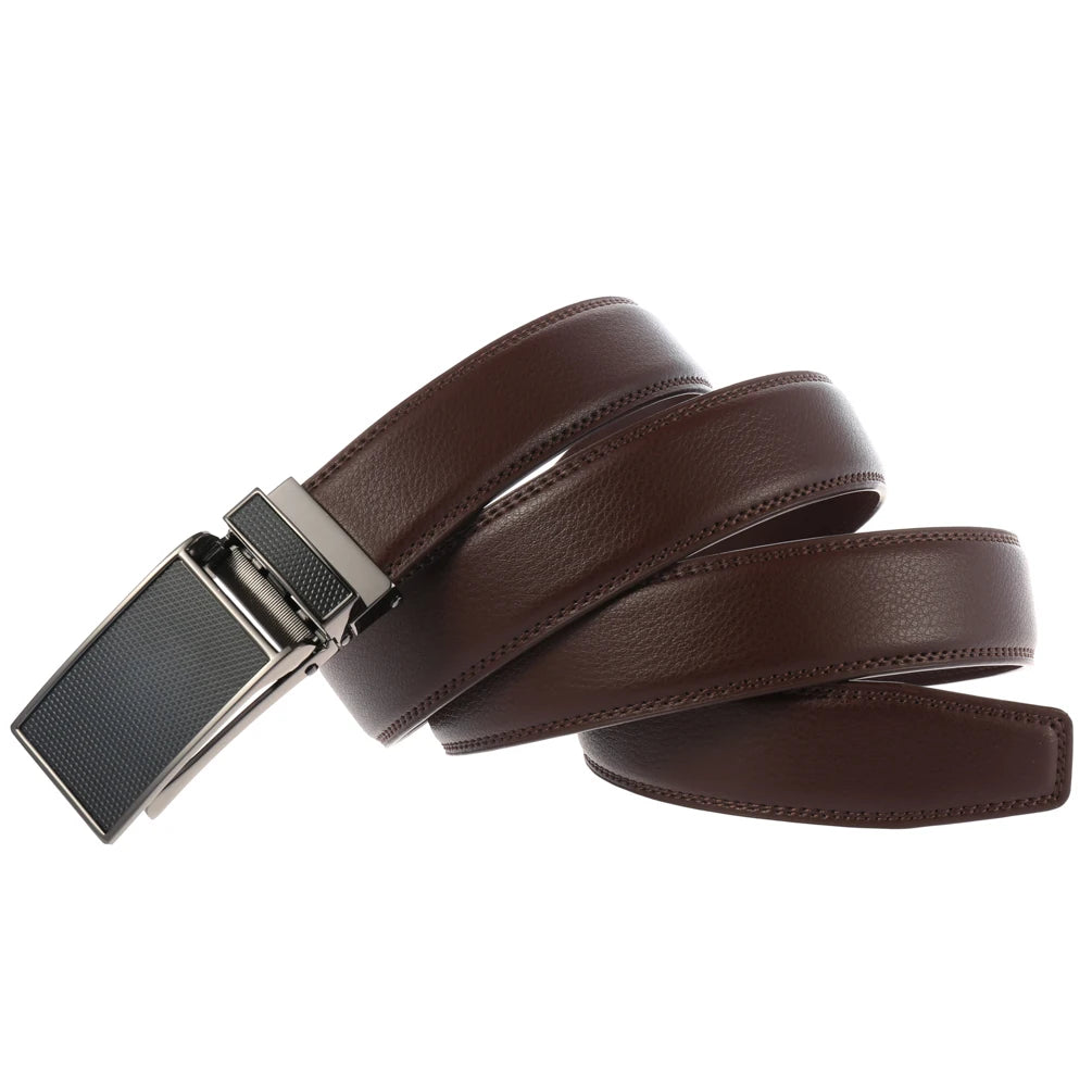 JMT-838154 Men's 30mm Alloy Buckle Leather Belt - Classic and Versatile Style