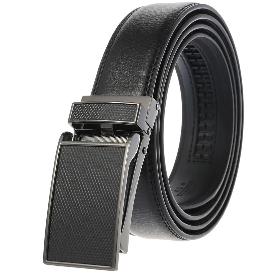 JMT-838154 Men's 30mm Alloy Buckle Leather Belt - Classic and Versatile Style
