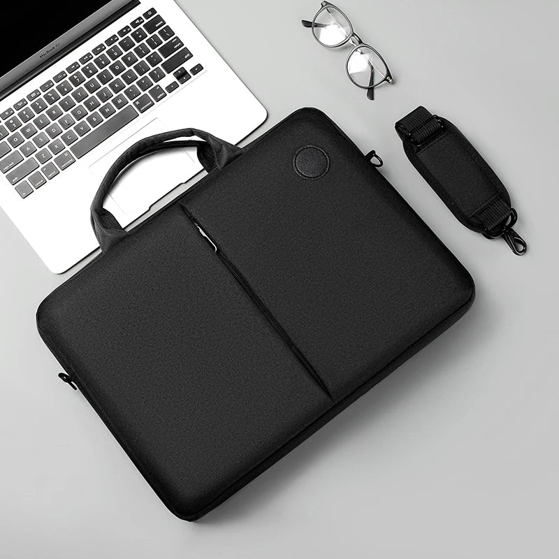 JMT-838218 Waterproof Shockproof Laptop Sleeve with Hidden Handle, Oxford Material Briefcase