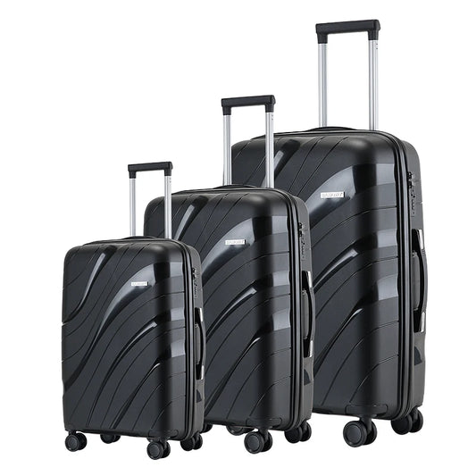 JMT-838282 Waterproof Lightweight 3-Piece Rolling Luggage Set in 20, 24, and 28 Inch Sizes