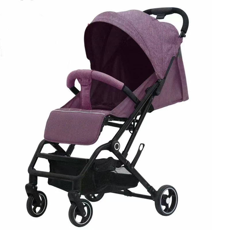 JMT-838410 Compact Lightweight Stroller with One-Click Fold and 360° Swivel Wheels, Ideal for Air Travel