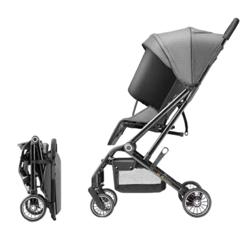 JMT-838410 Compact Lightweight Stroller with One-Click Fold and 360° Swivel Wheels, Ideal for Air Travel