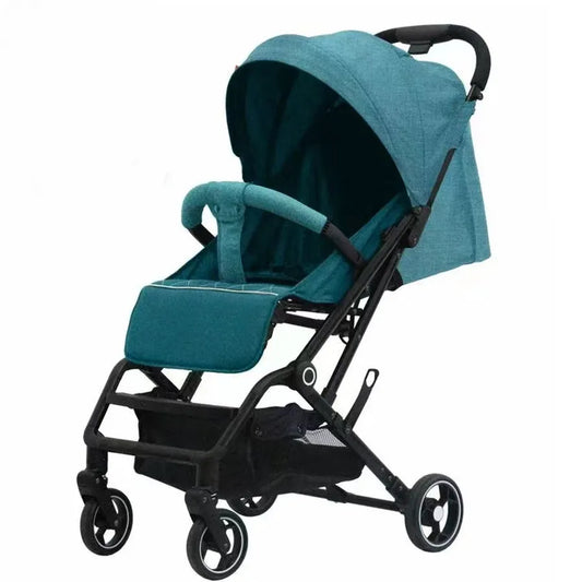 JMT-838410 Compact Lightweight Stroller with One-Click Fold and 360° Swivel Wheels, Ideal for Air Travel