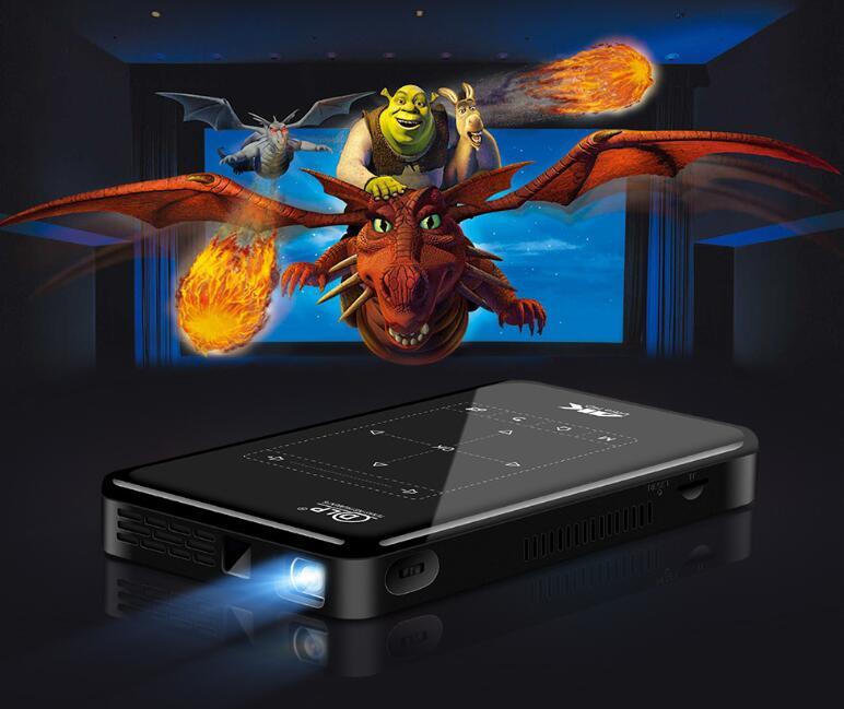 JMT-838730 Mini Projector with 4K Output, DLP Lens, Android 6.0, Bluetooth 4.1, and Dual-Band WiFi
