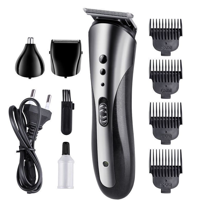 JMT-838794 Multi-Function Rechargeable Hair Clipper and Nose Hair Trimmer Set, Waterproof, 60 Min Runtime