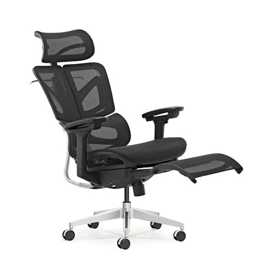 JMT-838858 Luxury Ergonomic Mesh Lumbar Support Office Chair with 4D Adjustable Armrests and Swivel Reclining Function