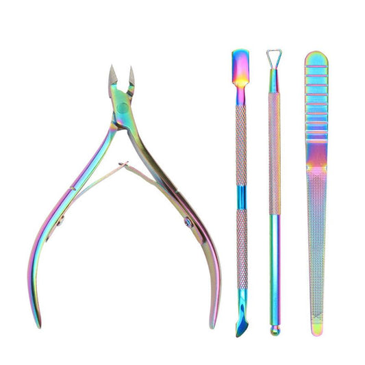 JMT-838858 Stainless Steel Dead Skin Scissors 4-Piece Set for All Skin Types