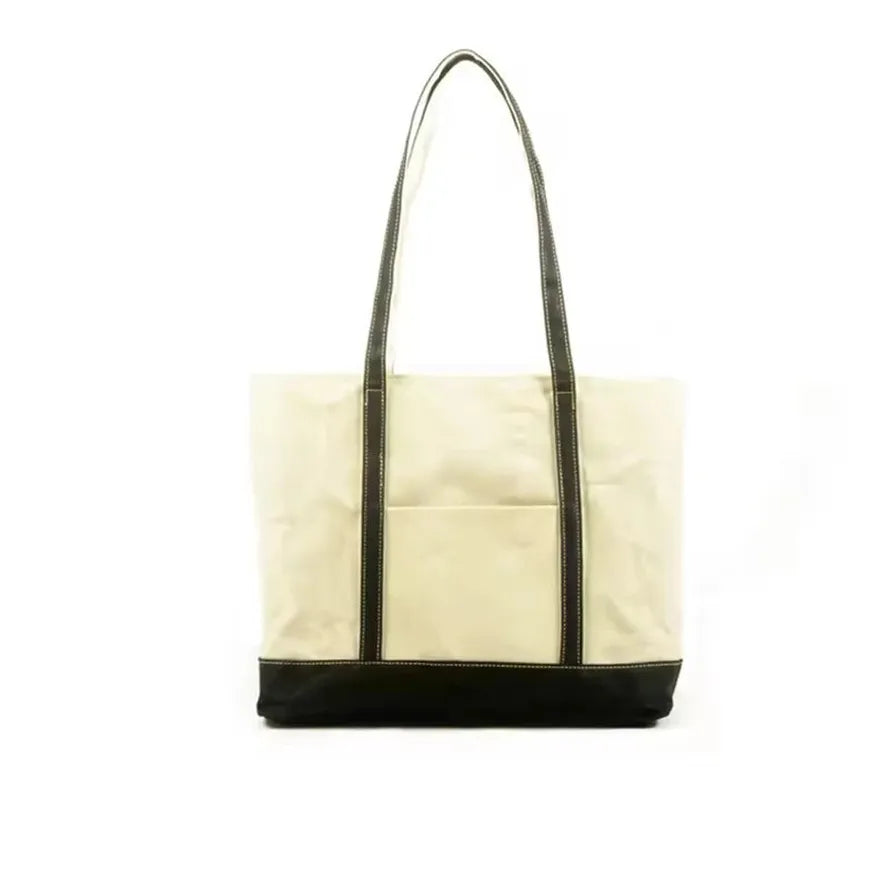 JMT-839242 Vintage Waxed Canvas and Leather Shoulder Bag - Eco-Friendly, Waterproof and Stylish Travel Tote