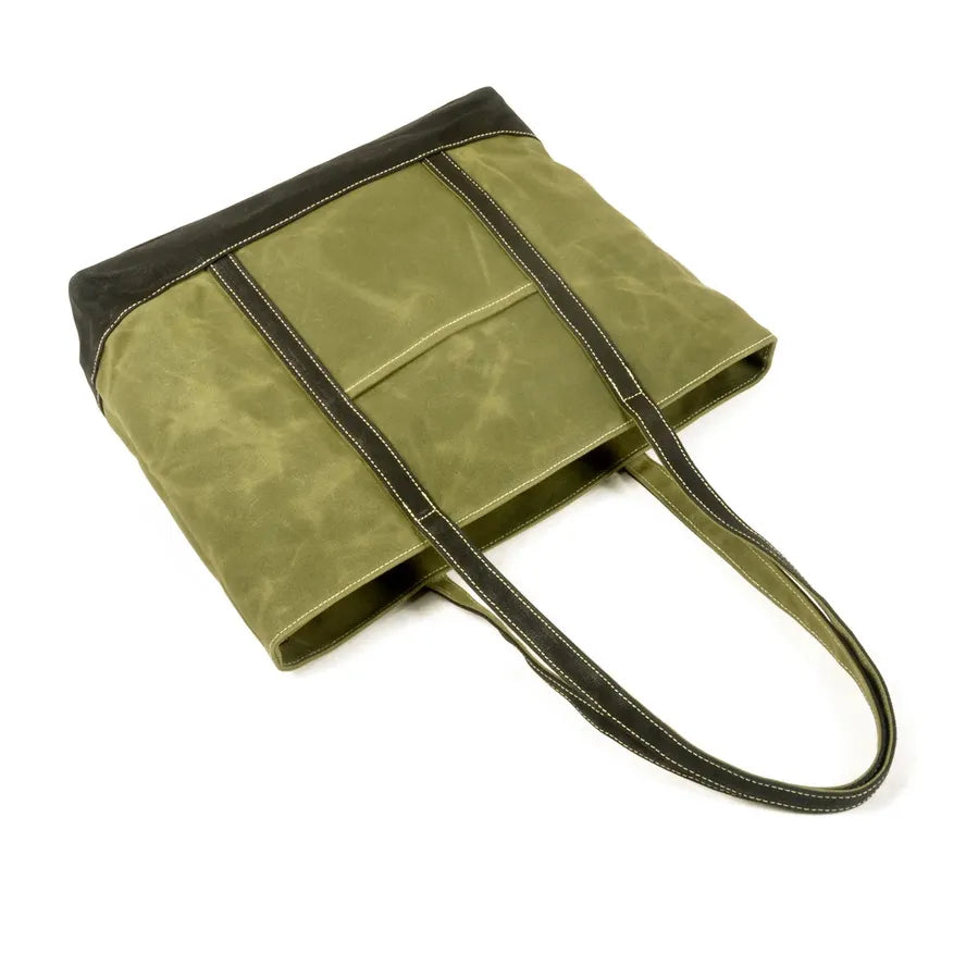 JMT-839242 Vintage Waxed Canvas and Leather Shoulder Bag - Eco-Friendly, Waterproof and Stylish Travel Tote