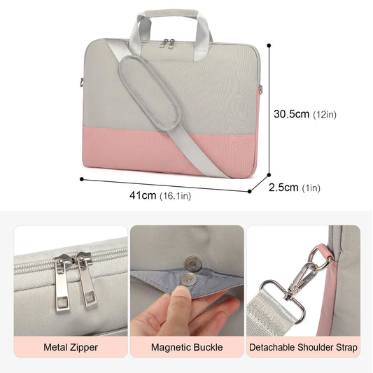 JMT-839370 Women's Laptop Bag for 15.6 Inch Laptop - Stylish Computer Briefcase with 4 Compartments for Work and Travel