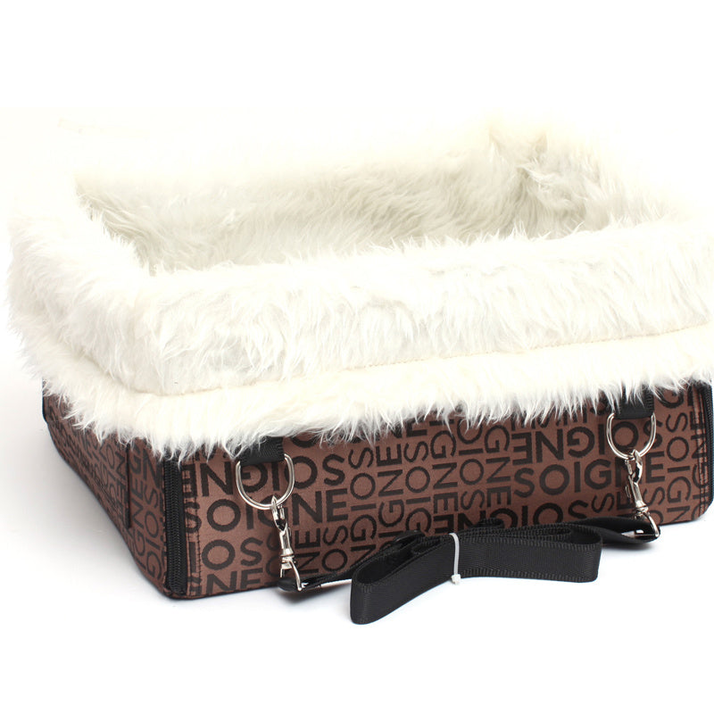 JMT-839562 Thickened Waterproof Double Layer Dog Car Seat Pad with Detachable Cashmere Lining
